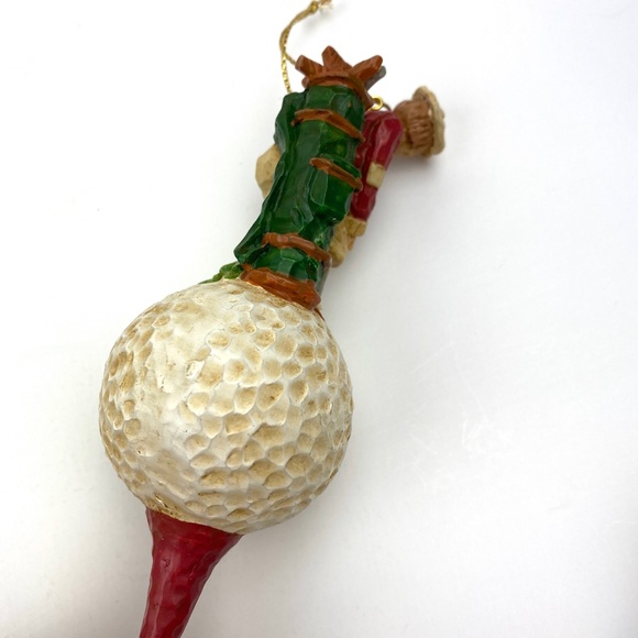 Golfers On Golf Ball On Golf Tee Christmas Ornaments Bag Clubs Putter (4) VTG - Picture 4 of 10